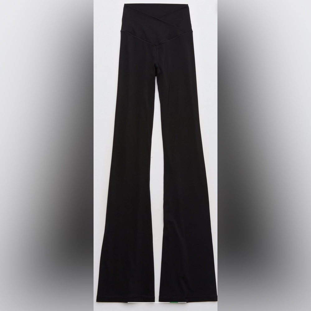 Aerie Real Me High Waisted Crossover Flare Leggings